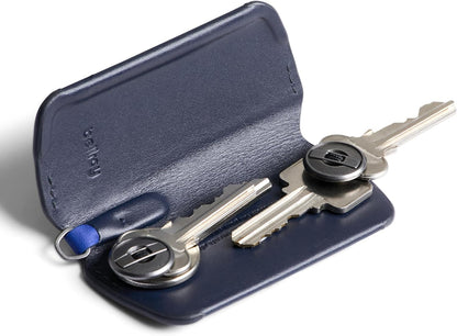 Bellroy Key Cover Plus – Third Edition (Leather Key Holder, Holds 4 – 8 Keys) - Navy