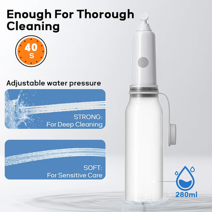BIGCOW Portable Travel Bidet, Electric Bidet with 3 Spray Modes, IPX7 Waterproof ＆ Rechargeable, Mini Toilet Water Sprayer for Personal Hygiene, Postnatal Care, Perineal & Hemorrhoid