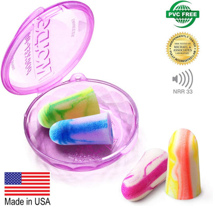 MOLDEX Sparkplugs Soft Foam Earplugs 50 Pairs Ear Plugs for Sleeping, Snoring, Work, Travel, Shooting - 33dB Highest NRR Made in USA