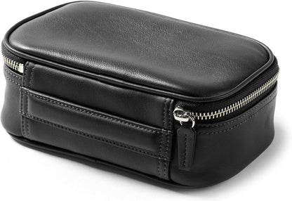 Leatherology Black Onyx Leatherology Small Travel Organizer - Zipped mesh storage pocket, elastic loops for organization, compact travel size