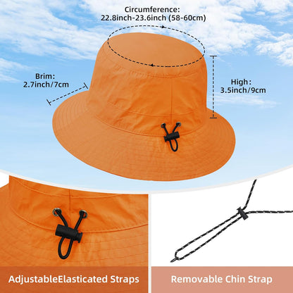 Durio Waterproof Bucket Hats for Woman UPF 50+ Sun Hat UV Protection Packable Rain Hats for Women Lightweight Hiking Hat