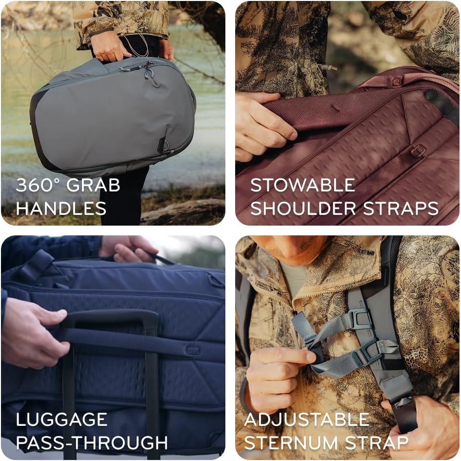 Peak Design Travel Backpack 30L, Eclipse, Expandable 27-33L Design, Rear and Top Access, Weatherproof Shell, Laptop Sleeve, Ideal for Travel or Everyday Carry, Versatile Backpack for Men and Women