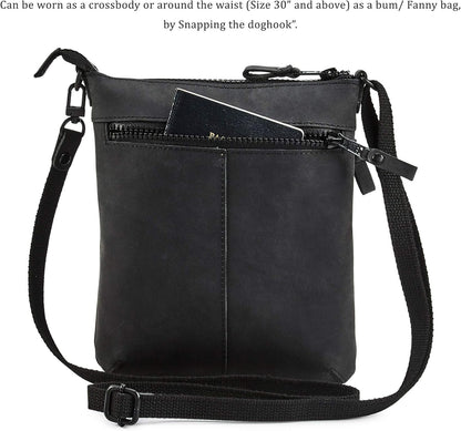 Crossbody Sling Bag for Women Small Real Leather Purse Vintage Travel Crossover Shoulder Bag Handmade