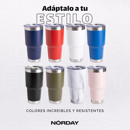 NORDAY | Tumbler with Lid - 30oz - Light Purple Insulated Tumbler - Stainless Steel Tumblers - Double Wall Insulated Travel Coffee Mug for Car Cup Holder - Keeps Temperature for 24hr - Anti Spill Lid