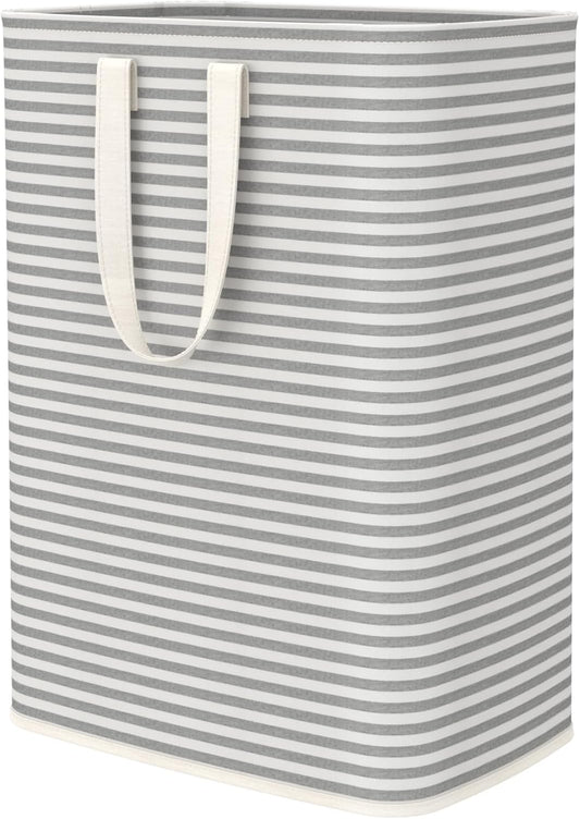 Lifewit Laundry Hamper Large Collapsible Laundry Baskets, Freestanding Waterproof Clothes Hamper with Easy Carry Handles in Laundry Room Bedroom Bathroom College Dorm for Adults, Gray, 65L