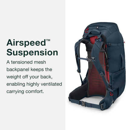 Osprey Farpoint Trek 55L Men's Travel Backpack, Black