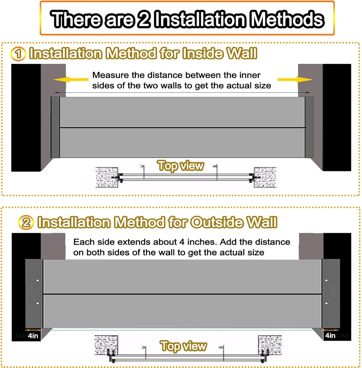 Reusable Flood Barrier, 3/4/5/6/7/8/9/10/11/12/13ft Long Heavy Duty Aluminum Water Barrier Shield for Sliding Glass Door/Driveway/Home Doorway, Removable Stopper Shield with Rubber(H 2.6ft