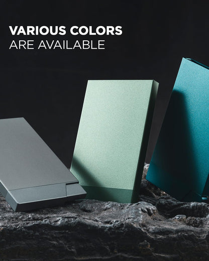 VULKIT Pop up Card Holder Minimalist Credit Card Holder RFID Blocking Slim Metal Card Case for Men or Women(Midnight Green)