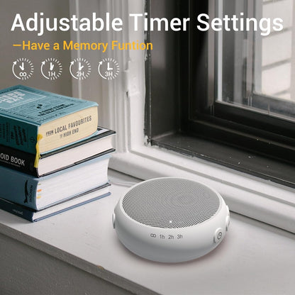 Sleep Sound Machine White Noise Machine with 32 Calming Sounds 36 Volume Levels Pink Brown Noise Machine for Baby Kid Adult with 4 Timer Noise Canceling Machine for Office Privacy (U-White)