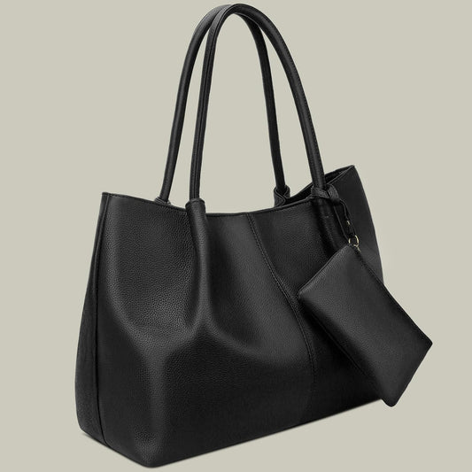 KKXIU Tote Bag for Women Vegan Leather Shoulder Purse Large Capacity Travel Bag