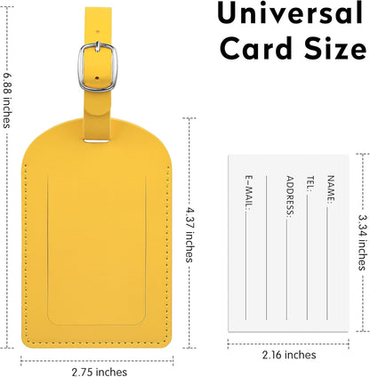 Luggage Tags for Suitcase Travel Bag Labels Privacy Protection Luggage Tag for Baggage PVC Baggage ID Label Tags Yellow