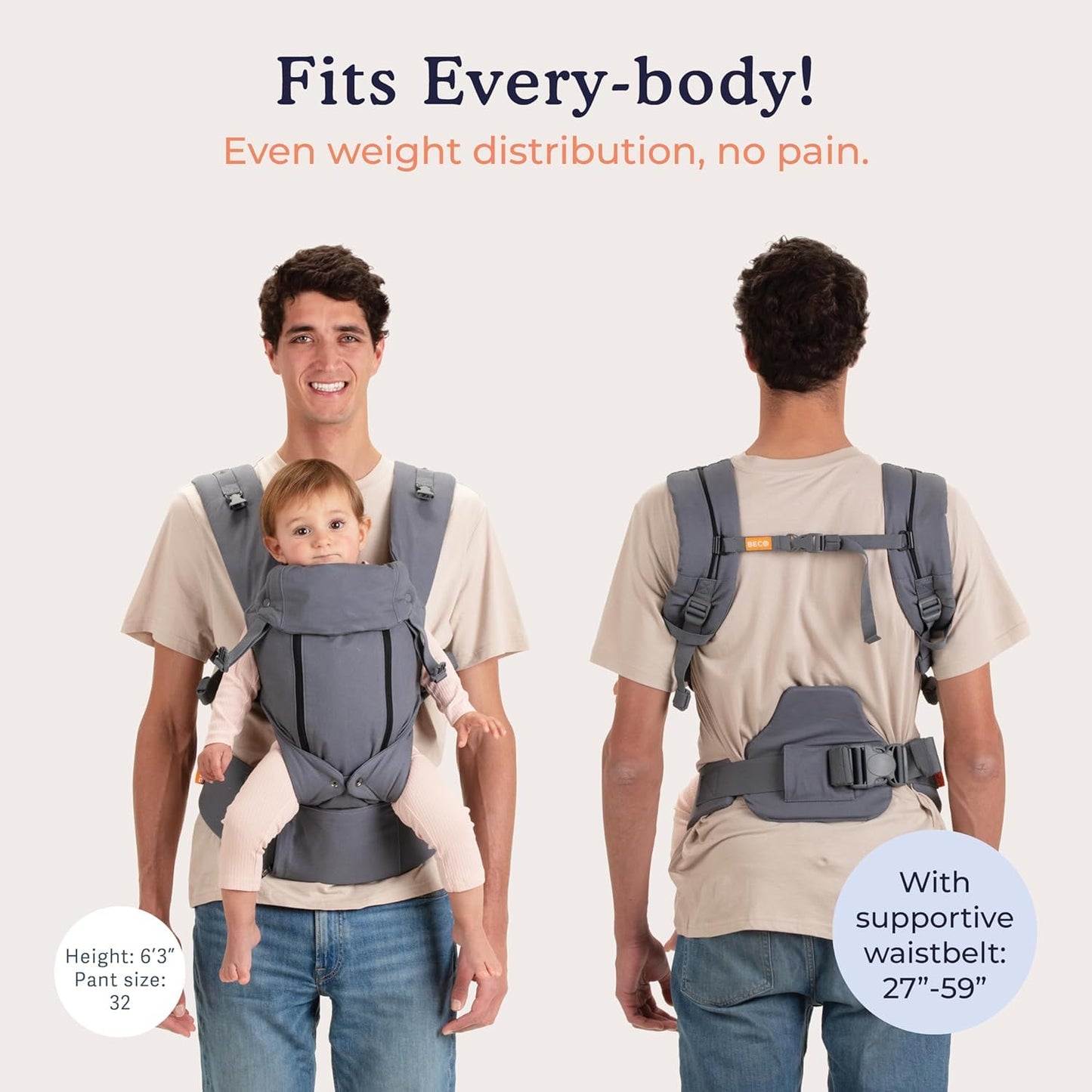 Beco 8 Baby Carrier from Newborn to Toddler (7-45lbs) - All in 1 Hybrid Front, Hip and Backpack Style Carrier with Breathable, Cooling Mesh - Camo