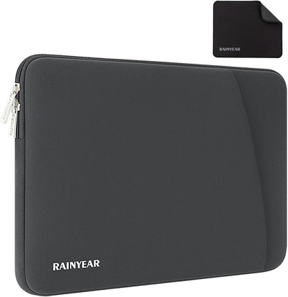 RAINYEAR Laptop Sleeve Case with Front Pocket, 13.3 Inch Protective Portable Case Briefcase Laptop Bag Cover Compatible with MacBook Air/Pro 13-13.3 inch, MacBook Pro/Max 14 inch, Gray