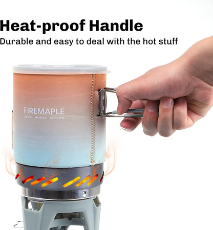 Fire-Maple "Fixed Star 1" Personal Cooking System | Pot/Jet Burner Stove System with Electric Ignition | Ideal for Hiking, Camping, Backpacking, Fishing, Hunting Trips and Emergency Use Multi