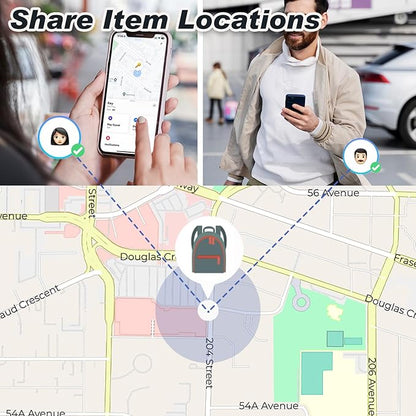 Key Finders, Luggage Tracker Tag Works with Find My (iOS only), Item Locator for Keys, Wallet, Suitcase,Bicycle and More, Replaceable Battery, IP67 Waterproof, Black, 1 PACK