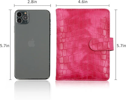 Melsbrinna Unisex Adult Travel Wallet, RFID Protected, Pink Faux Leather Passport Cover with 6 Compartments and 4 Card Slots