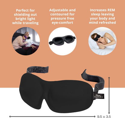 Bucky 40 Blinks No Pressure Printed Eye Mask for Travel & Sleep, Marble, One Size (Pack of 2)