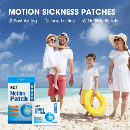 MQ Motion Sickness Patch,60 Count, Sea Sickness Patches Behind Ear for Cruise Ship Travel, Waterproof Car Sickness Patches Fast Acting & Long Last 72H