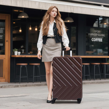 Luggage Sets 5 Piece, Suitcases with Wheels, ABS Hard Case Luggage with TSA Lock Spinner Wheels, Carry On Luggage Set(5 Piece Sets (20"/24"/28"/DB/TB))