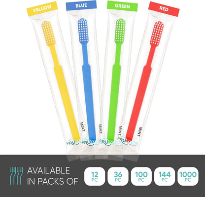144 Pack Disposable Toothbrushes with Toothpaste, Built in - Prepasted Toothbrushes Individually Wrapped |Single Use Waterless Tooth Brush with Soft Bristles for Hotel, Camping, Travel
