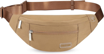 MAXTOP Large Crossbody Fanny Pack with 4-Zipper Pockets,Gifts for Enjoy Sports Festival Workout Traveling Running Casual Hands-Free Wallets Waist Pack Phone Bag Carrying All Phones