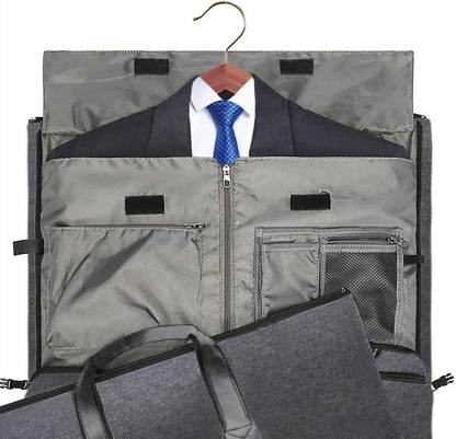 Convertible Garment Bag with Shoulder Strap, Modoker Carry on Garment Duffel Bag for Men Women - 2 in 1 Hanging Suitcase Suit Travel Bags (Black)