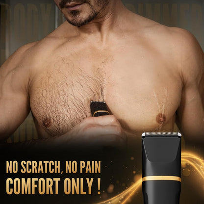 Electric Razor for Men, IPX7 Waterproof Versatile Shaver for Temple, Groin, Nose, Ear Hairs, Beard, Body Hair Trimmer, Painless Grooming Kit with 2 Replaceable Heads, Birthday Gifts for Men