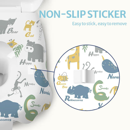 Blissful Diary 30 Pcs Toilet Seat Covers Disposable for Toddlers & Adults, Extra Large Waterproof, Portable Package for Travel, Kids Potty Training
