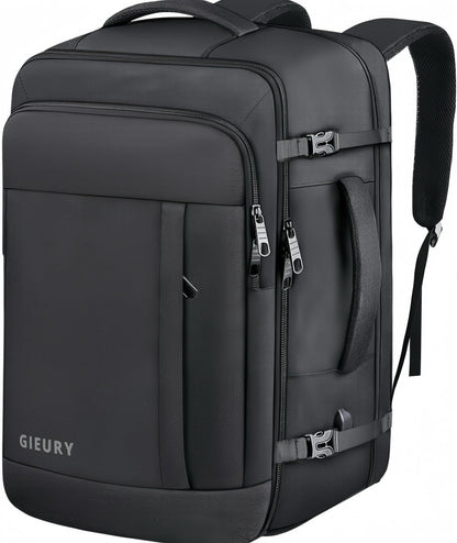 55L Carry On Backpack, Extra Large Travel Backpack for Men & Women, Expandable 60L Big Capacity Bag For Airplanes, Travel Gifts for Men Women, Fits 18.4 Inch Laptop, Luggage Suitcase Daypack, Black
