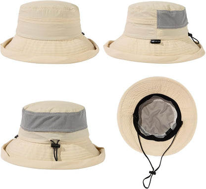 TOP-EX XL/XXL Women’s Wide Brim Bucket Sun Hat with Ponytail Hole UPF 50 Summer Packable Sunhat for Travel Beach Outdoor