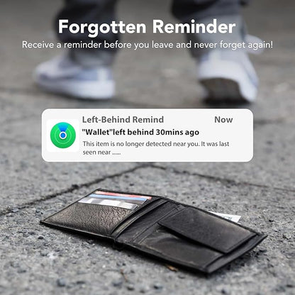 CASCHO Smartcard - Wallet Tracker Card, Compatible with Apple Find My App, Waterproof and Splash-Proof, Keys Finder and Item Locator for Passport, Bags, Laptop, Black 2 Pack