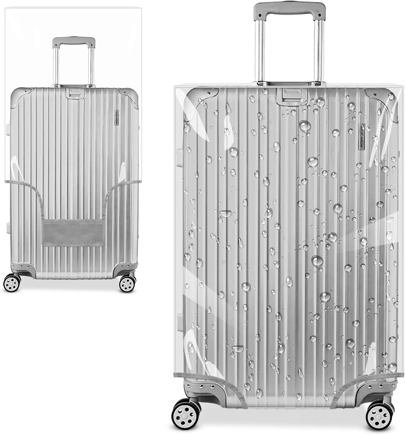 Yotako Clear PVC Suitcase Cover Tough Protector, 28 Inch Luggage Covers for Wheeled Suitcase 28"