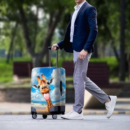 Giraffe Luggage Covers for Suitcase Universal Travel Luggage Cover Suitcase Protector Fits 18-21 Inch (Size S) Anti-Scratch Suitcase Covers Travel Essential Funny Animal Baggage Cover