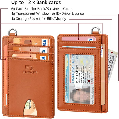 FurArt Slim Minimalist Wallet, Front Pocket Wallets, RFID Blocking, Credit Card Holder for Men & Women