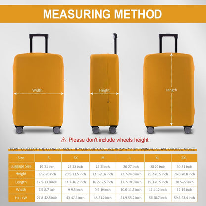 Travel Luggage Cover Suitcase Protector Scratch-Resistant Fit 19-31 Inch Suitcase, Not Included Suitcase (Yellow, L(26-27 inch))