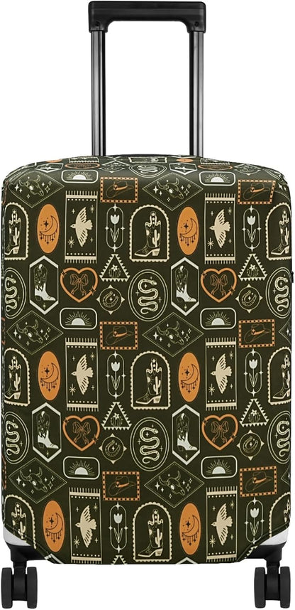 HYPER VENTURE Washable Luggage Cover - Fashion Suitcase Protector Fits 27-30 Inch Luggage (Wilderness Mark, L)