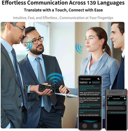 iTour D-pro Language Translator Device, Realtime Detachable Dual Screen AI Translator with 139 Languages, Online & Offline & Photo Translation, Instant Voice Translator for Business Learning Travel