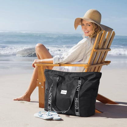 G4Free Beach Bag, Waterproof Beach Bags for Women, Personalized Strap Tote Bag for Women Birthday Gifts
