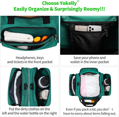 Sports Duffel Bag 20 inch for Travel Gym - Green