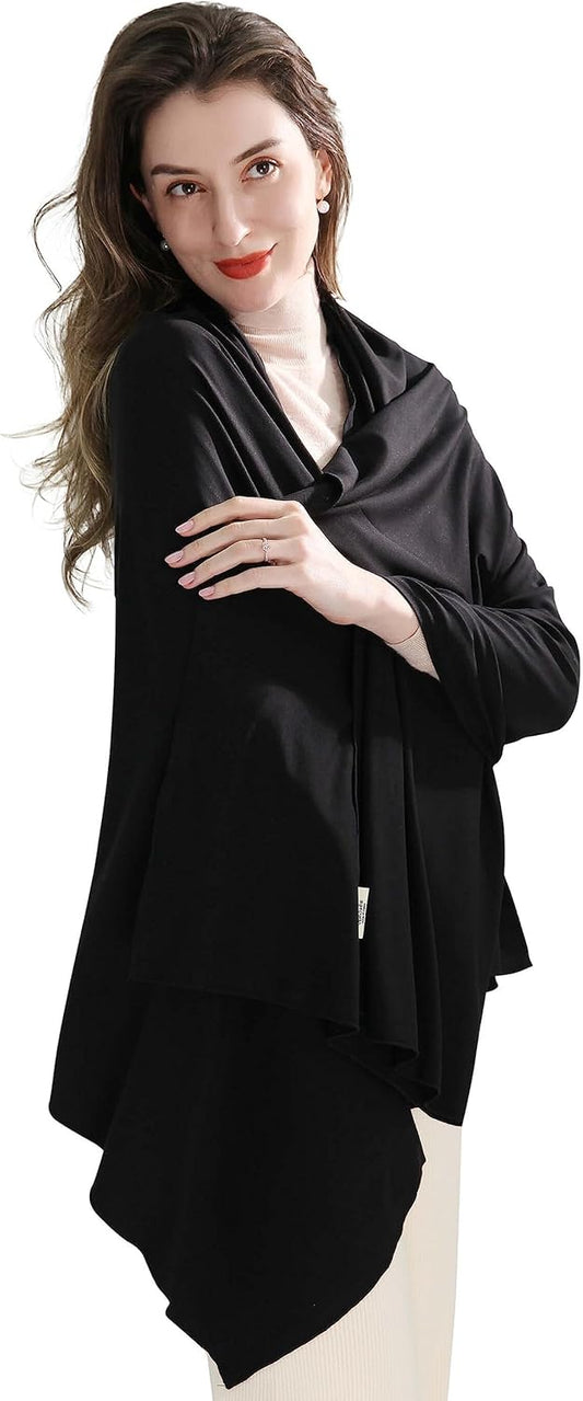 VENVSBEE Shawl Wraps for Women, Travel Scarf Soft Blanket Wrap Pashmina Travel Accessory for Airplane