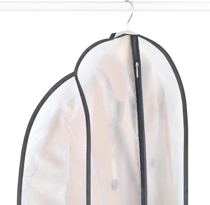Zilink Breathable Dress Bags for Gowns Long 72” Wedding Dress Storage Bags Silky Dress Bags for Closet Storage with 7" Gussted Wrinkle Free for Long Evening Dresses Puffy Dress Storage, Set of 4