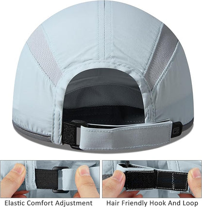 GADIEMKENSD Reflective Folding Outdoor Hat Unstructured Design UPF 50+ Sun Protection Sport Hats for Womens and Mens