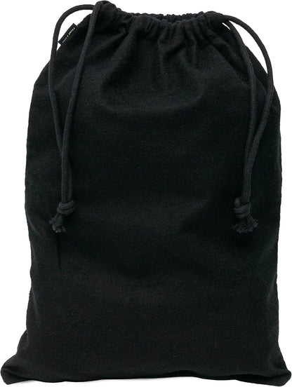 ZENPAC Shoe Bags for Storage, Black Duster Flannel Drawstring Pouch, Washable Breathable Cotton Fabric Cloth for Boots, Travel, Luggage, 12x17, 2 Pack