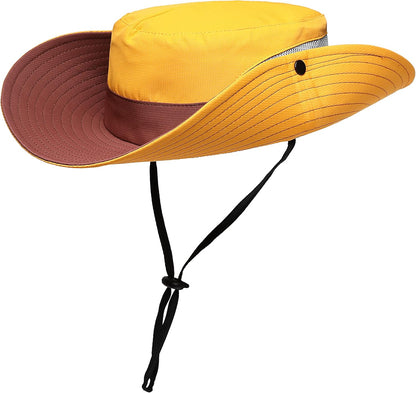 Womens Summer Sun Hat Beach Hat Wide Brim Outdoor UV Protection Hat Foldable Cool Mesh Ponytail Bucket Hat