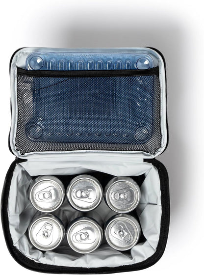 AO Coolers Pack N' Go Canvas Soft Travel or Lunch Coolers with High-Density Insulation, 6-Can