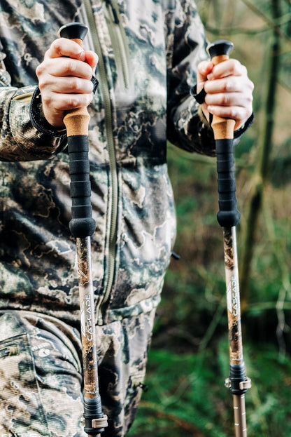 Cascade Mountain Tech Trekking Poles - Carbon Fiber Walking or Hiking Sticks with Quick Adjustable Locks