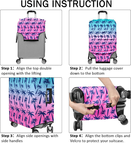 Luggage Cover for Suitcase Elastic Suitcase Cover Protector, Carry On Luggage Sleeve Anti Scratch Travel Essentials Fits 23-26
