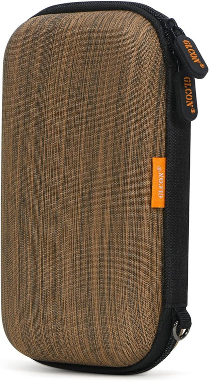 Vertical-Stripe Hard Drive Case for Western Digital WD Elements My Passport/Samsung T9 Portable/Seagate Portable 1TB 2TB 4TB - Shockproof External Hard Drive Travel Carrying Case