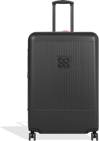 Sherpani Meridian, 29 Inch Travel Hardside Luggage, Durable Hardshell Luggage, Expandable Suitcase with 4 Double Spinner Wheels, Checked Luggage for Women (Chromatic)