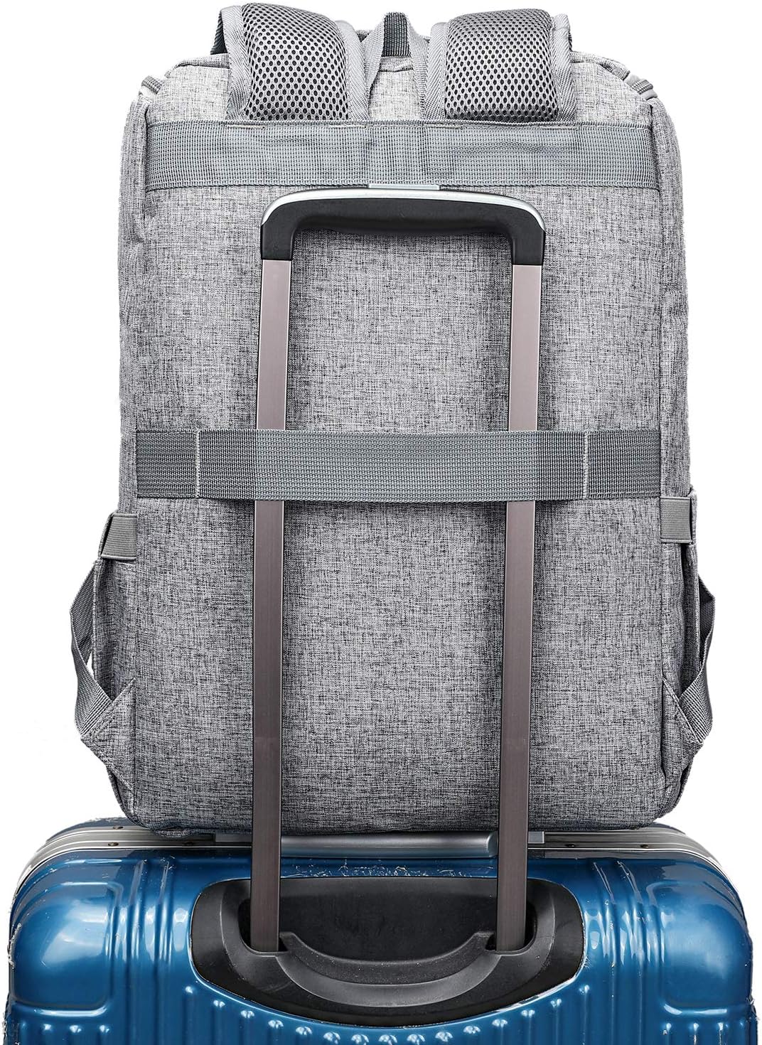 YALUNDISI Vintage Backpack Travel Laptop Backpack with usb Charging Port for Women & Men College Backpack Fits 15.6 Inch Laptop Grey
